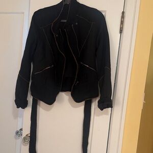 Free People Blue and Brown Women's Jacket